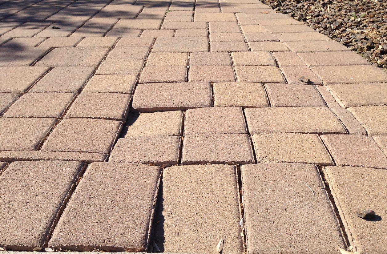 uneven pavers photo